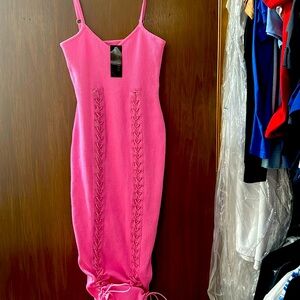 PoshbyV pink laced dress (L)